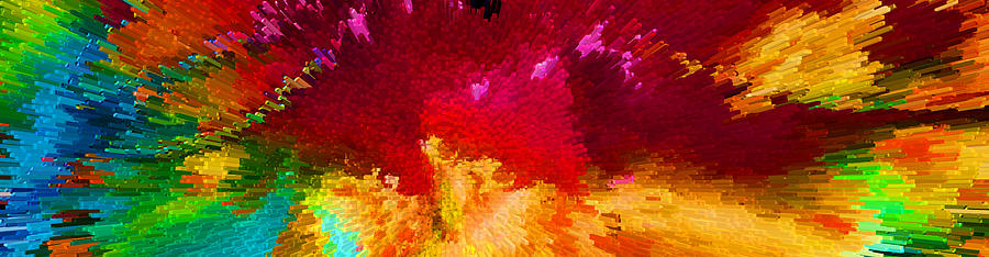 Color Shock 4 - Vibrant Digital Painting Digital Art by Sharon Cummings