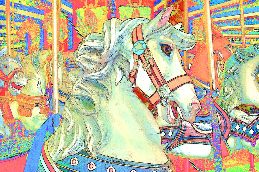 Color Sketch Steed Photograph by Barbara McDevitt