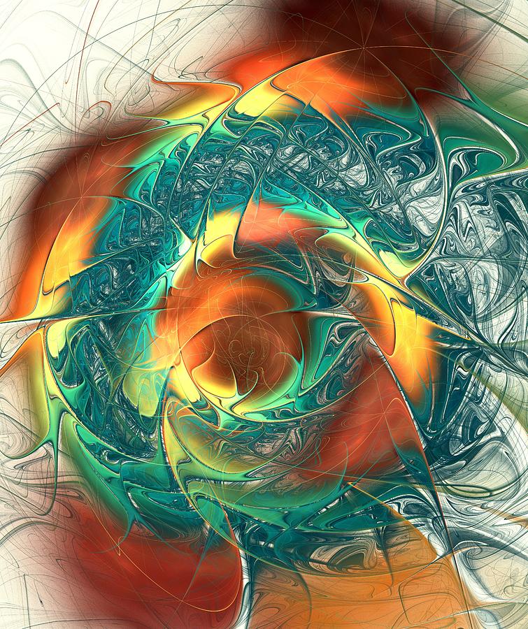 Color Spiral Digital Art by Anastasiya Malakhova