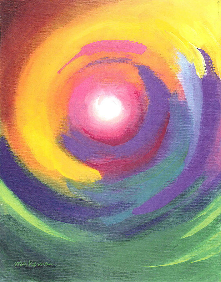 Color Spiral Painting by Carrie MaKenna