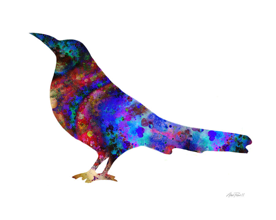 Bird Digital Art - Color Splash Bird  by Ann Powell
