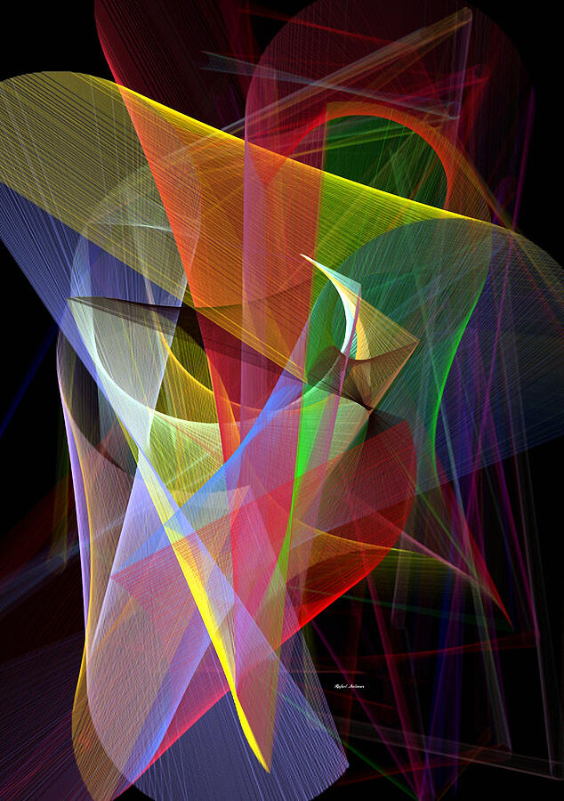 Abstract Digital Art - Color Symphony by Rafael Salazar