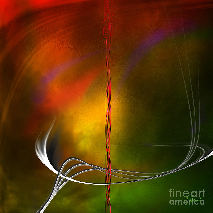 Color symphony with red flow 1 Digital Art by Johnny Hildingsson