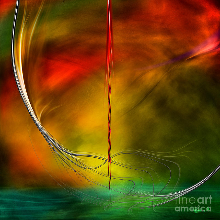 Color symphony with red flow 3 Digital Art by Johnny Hildingsson