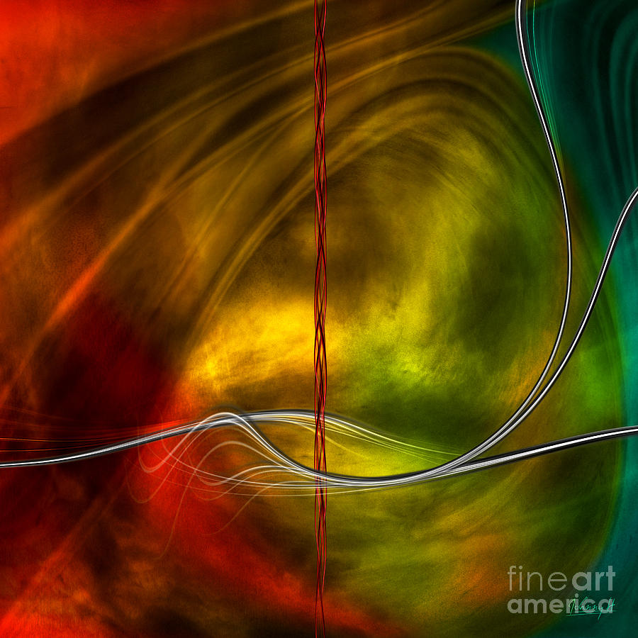 Color Symphony With Red Flow 5 Digital Art by Johnny Hildingsson