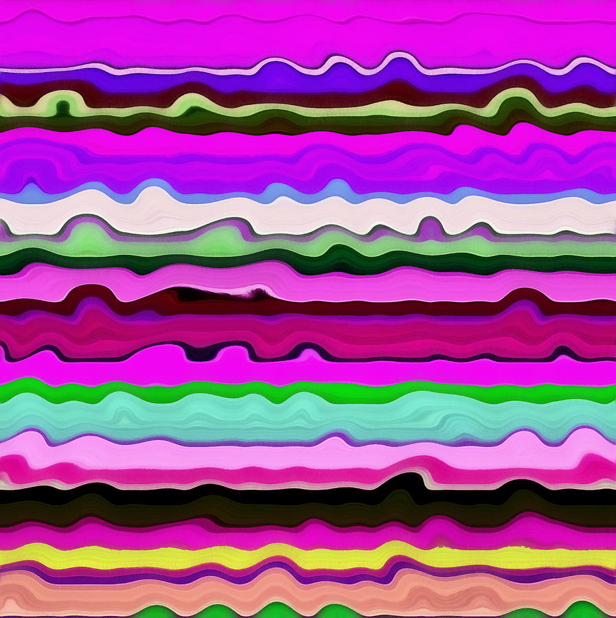 Color Waves No. 3 Digital Art by Michelle Calkins