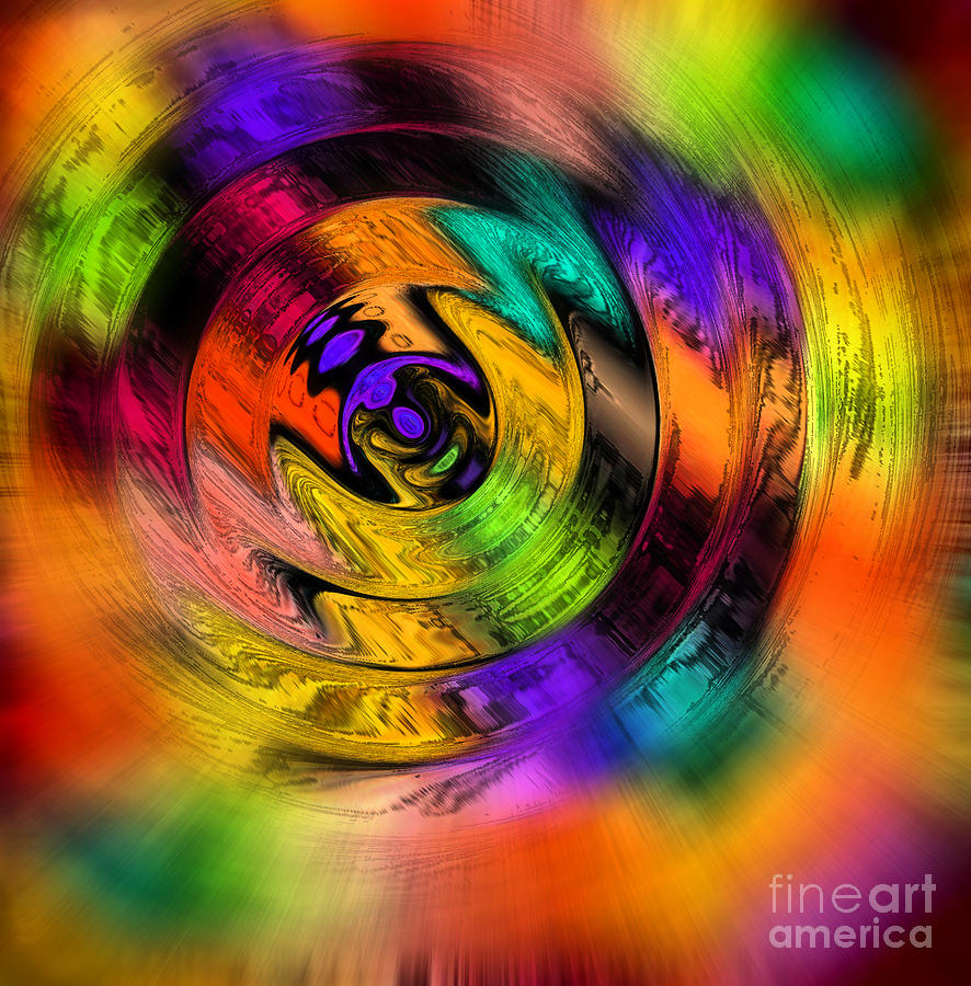 Color Wheel Spin Abstract Photograph by Karen Adams