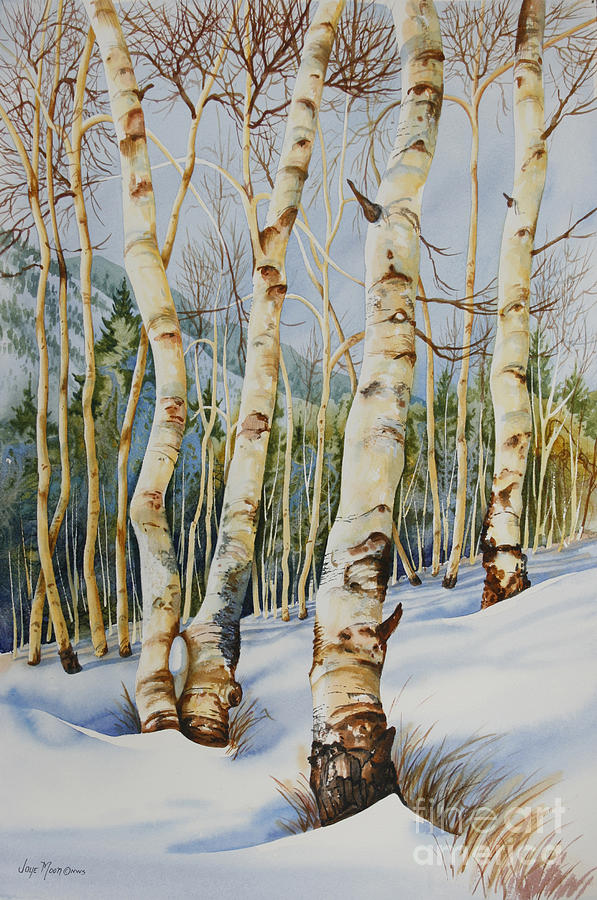 Colorado Aspens Painting by Joye Moon - Fine Art America