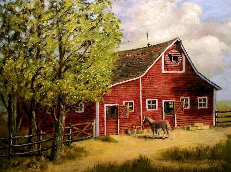 Colorado Barn Painting by Richard Nervig