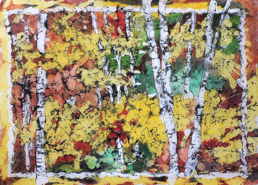 Tree Painting - Colorado Batik by Pamela Shearer