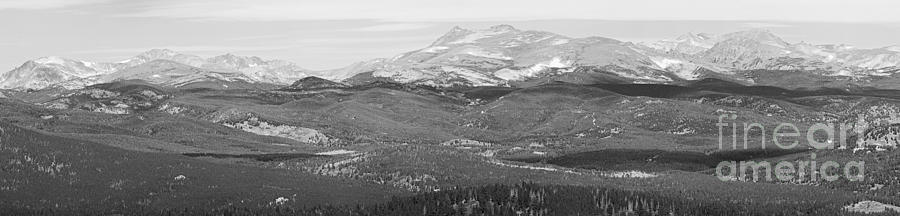Colorado Continental Divide Panorama Hdr Bw Photograph