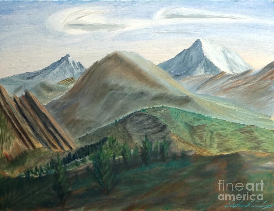 Colorado Flatirons and Hogback Painting by Stephen Schaps