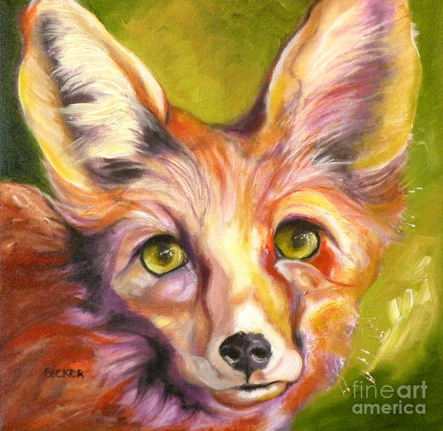 Colorado Fox Painting by Susan A Becker