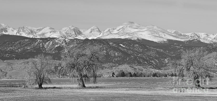 Nature Photograph - Colorado Front Range Continental Divide Panorama BW by James BO Insogna
