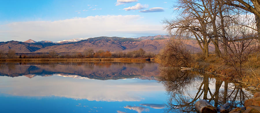 Colorado Front Range Coot Lake Reflections Panorama  Photograph by James BO Insogna