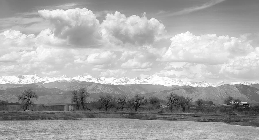 Colorado Front Range Rocky Mountains Panorama BW Photograph by James BO Insogna