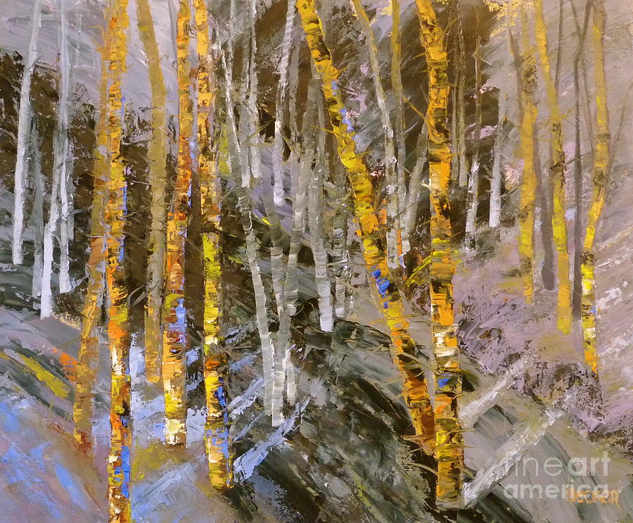 Colorado Ghost Forest Painting by Susan A Becker