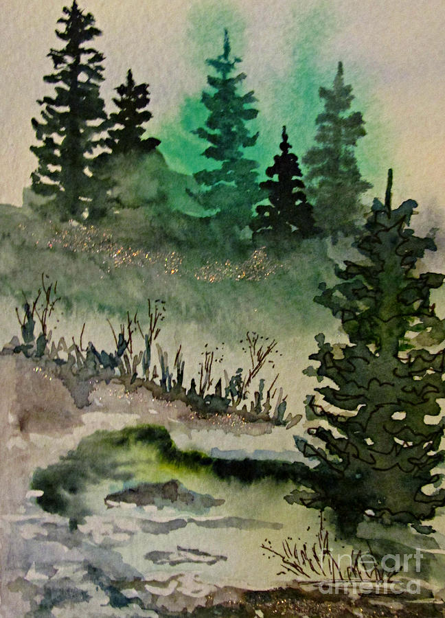 Colorado Green Painting by Janet Cruickshank