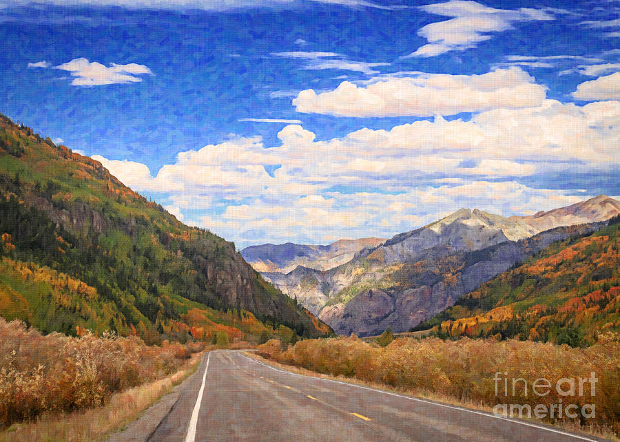 Colorado Highways Painting by Janice Pariza