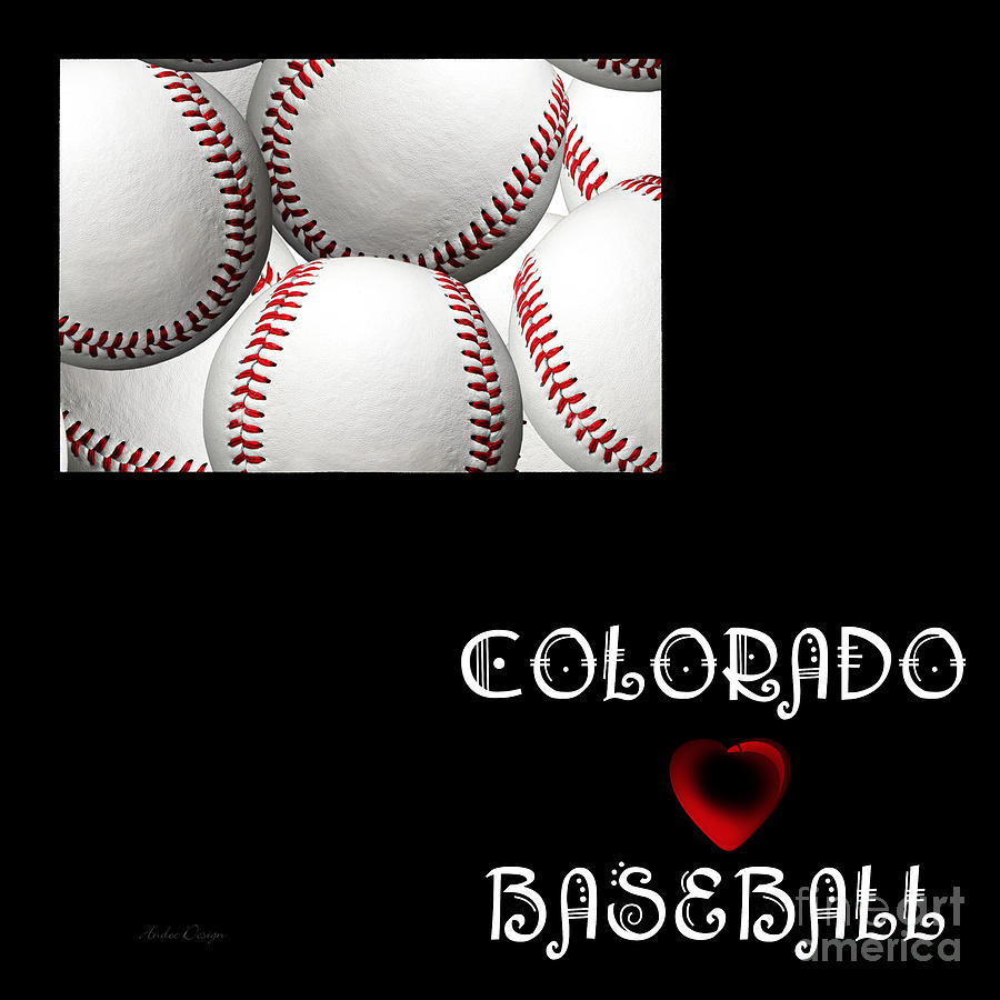 Colorado Loves Baseball Digital Art by Andee Design