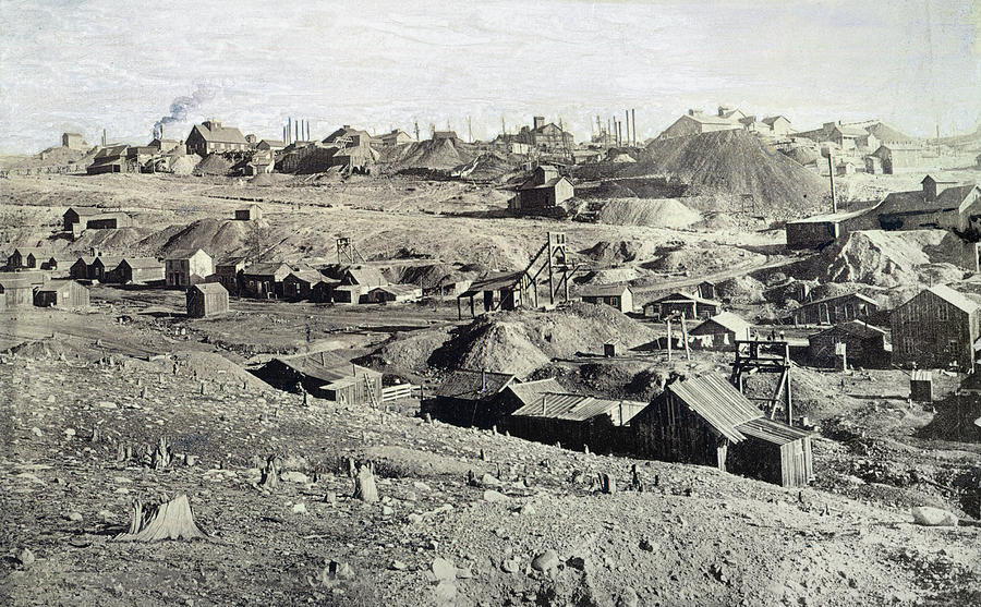 Colorado Mining Camp, C1880 Photograph by Granger
