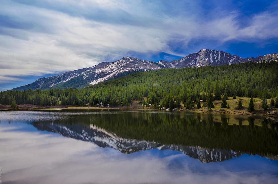 Colorado Mountain Reflection Photograph by Debbie Karnes