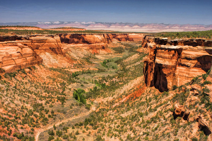 Colorado National Monument Ute Canyon Painting by Christopher Arndt