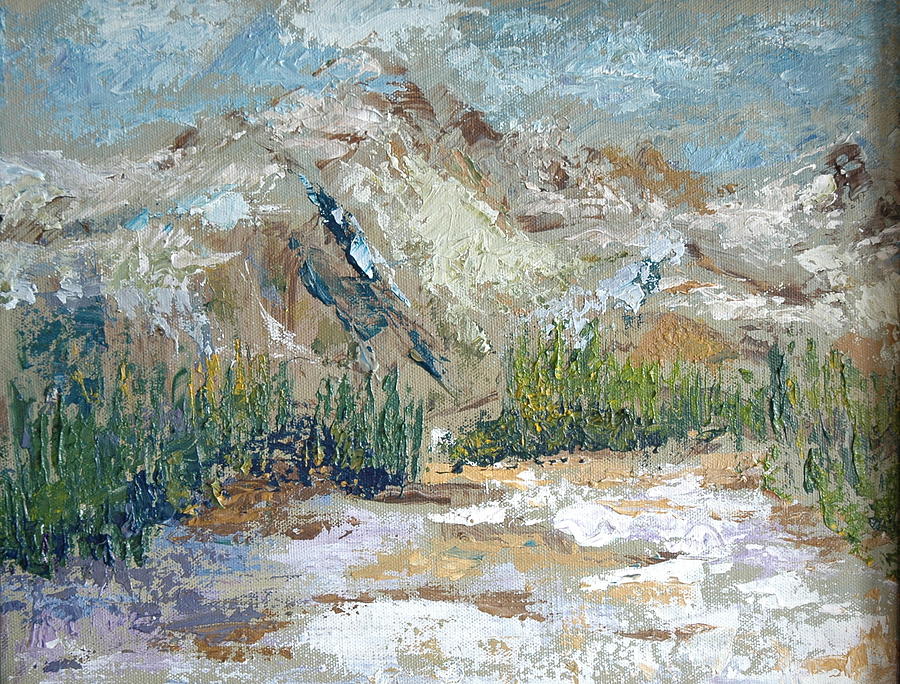 Colorado Peaks Painting by Tisha Wood