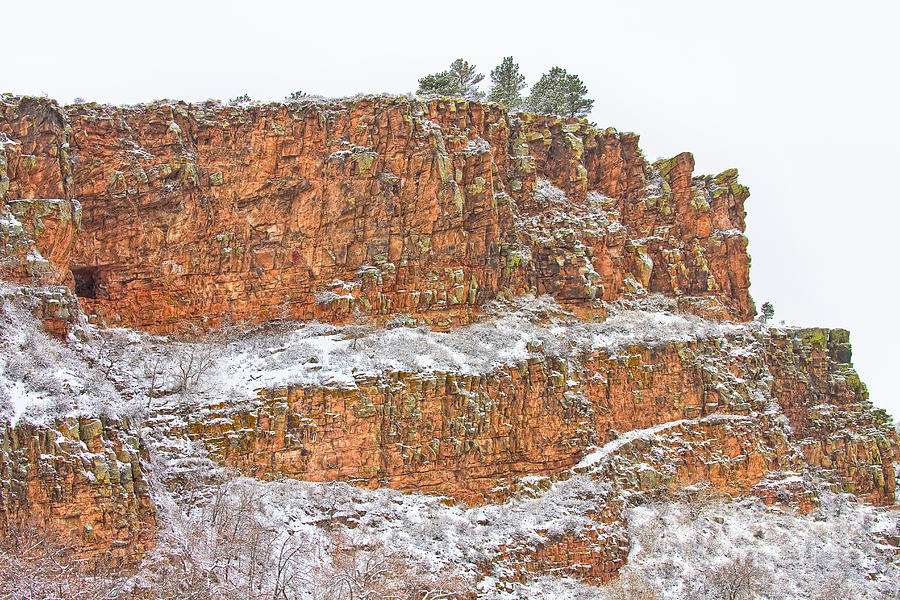 Colorado Red Sandstone Country Dusted with Snow Photograph by James BO Insogna