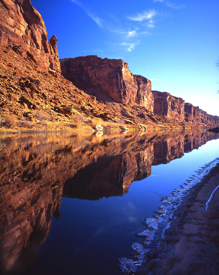 Colorado River Reflection Photograph by Ray Mathis