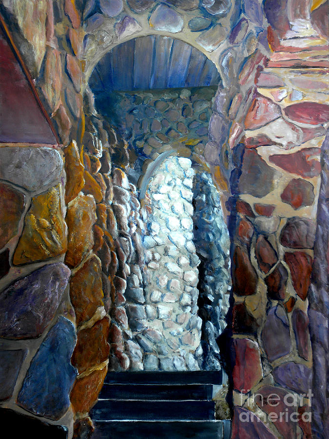 Colorado Rock Castle  Painting by Lenora  De Lude