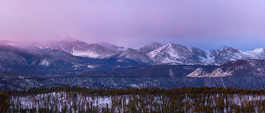 Colorado Rocky Mountain Continental Divide Sunrise Panorama Pt1 Photograph