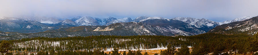 Colorado Rocky Mountain National Park Panorama Winter View Photograph