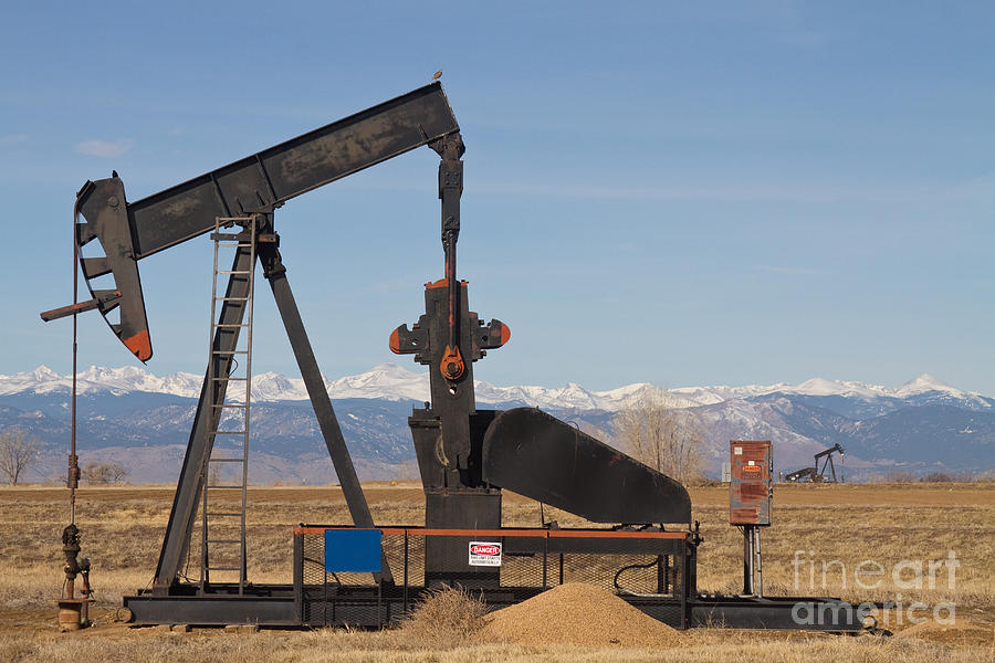Colorado Rocky Mountain Oil Wells Photograph