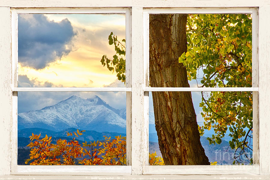 Colorado Rocky Mountains Rustic Window View Photograph