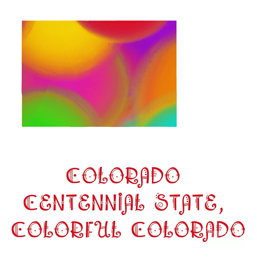 Colorado State Map Collection 2 Digital Art by Andee Design