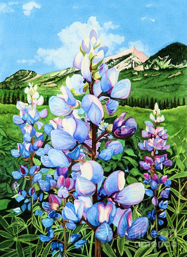 Colorado Summer Blues Painting by Barbara Jewell