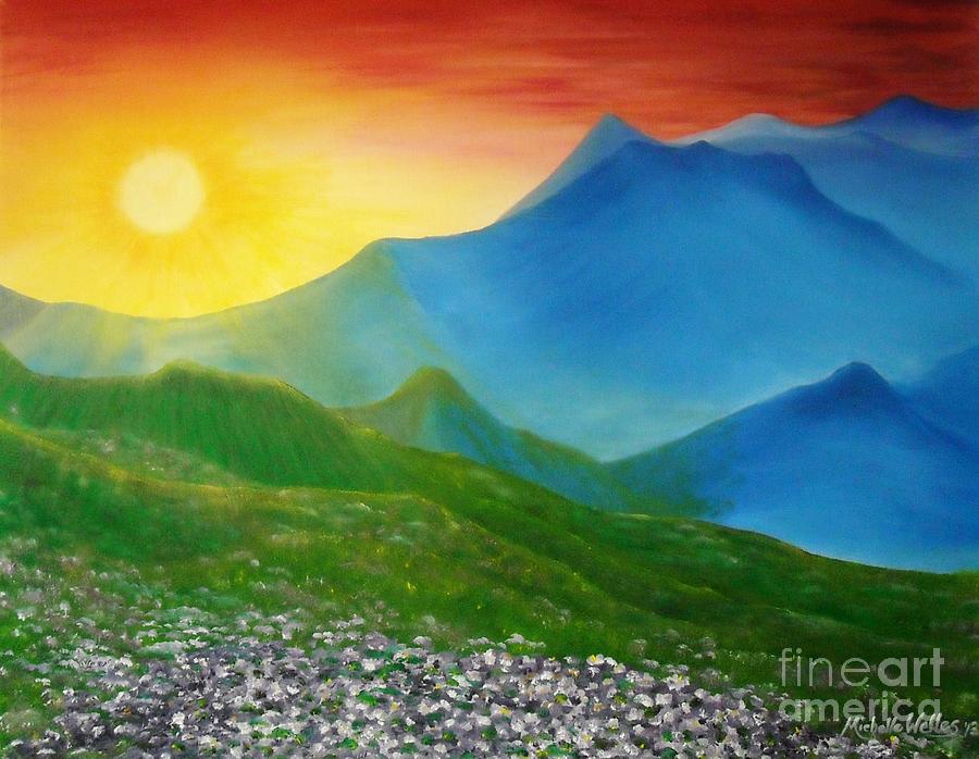 Colorado Sunset Painting by Michelle Welles