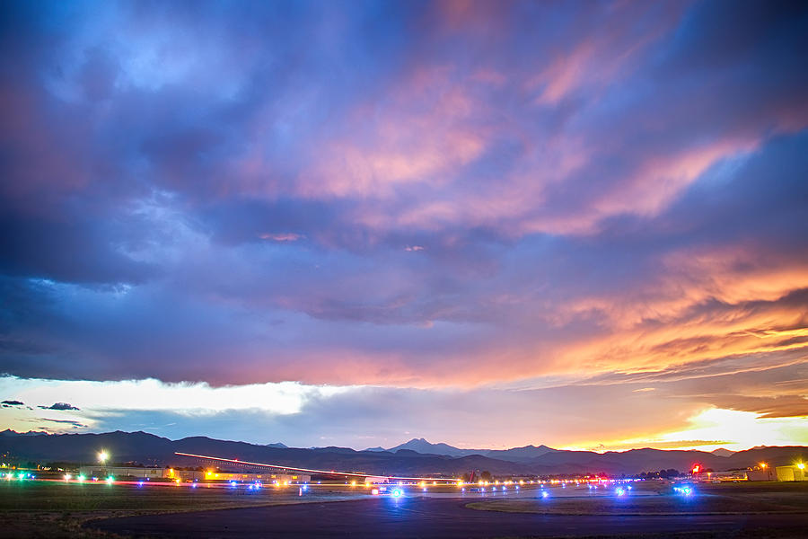 Colorado Vance Brand Airport Sunset View Photograph by James BO Insogna