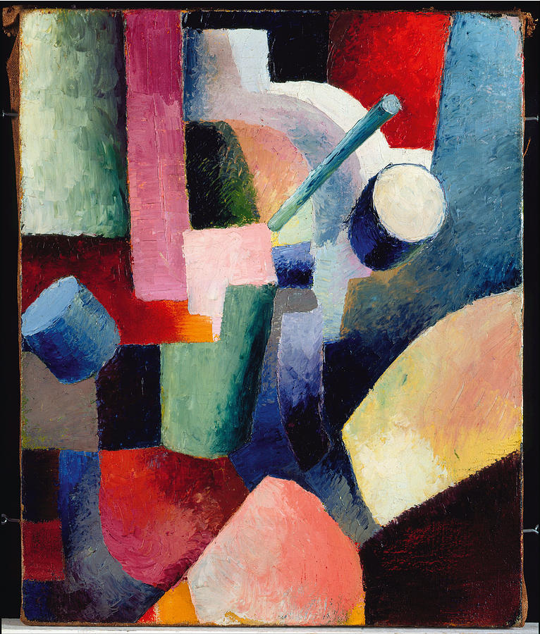 August Macke Painting - Colored Composition of Forms   by August Macke