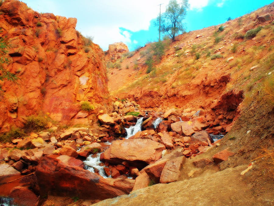 Colorado Springs Photograph - Colored Falls by Alicia Forton