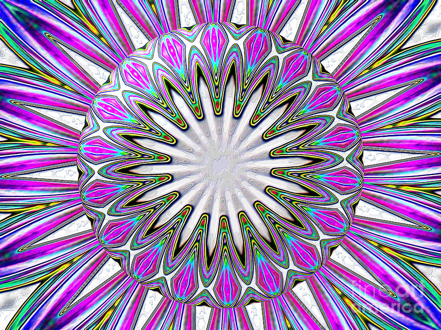 Colored Foil Lily Kaleidoscope Under Glass Photograph by Rose Santuci-Sofranko
