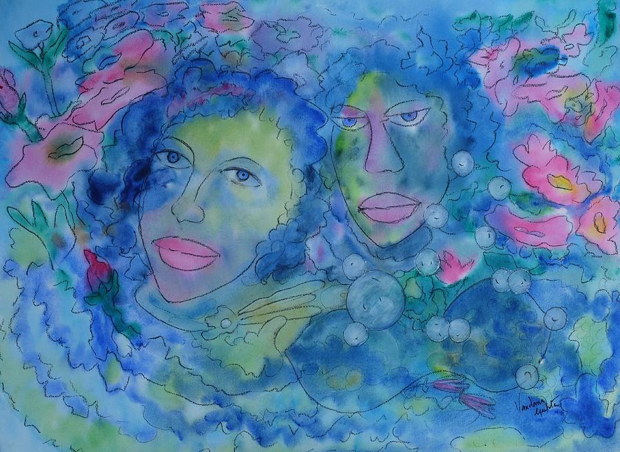 Flower Painting - Colored Friends by Vandana Devendra