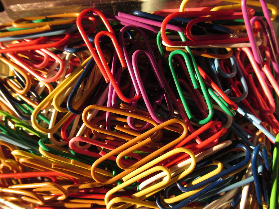 Colored Paper Clips Photograph by Alfred Ng