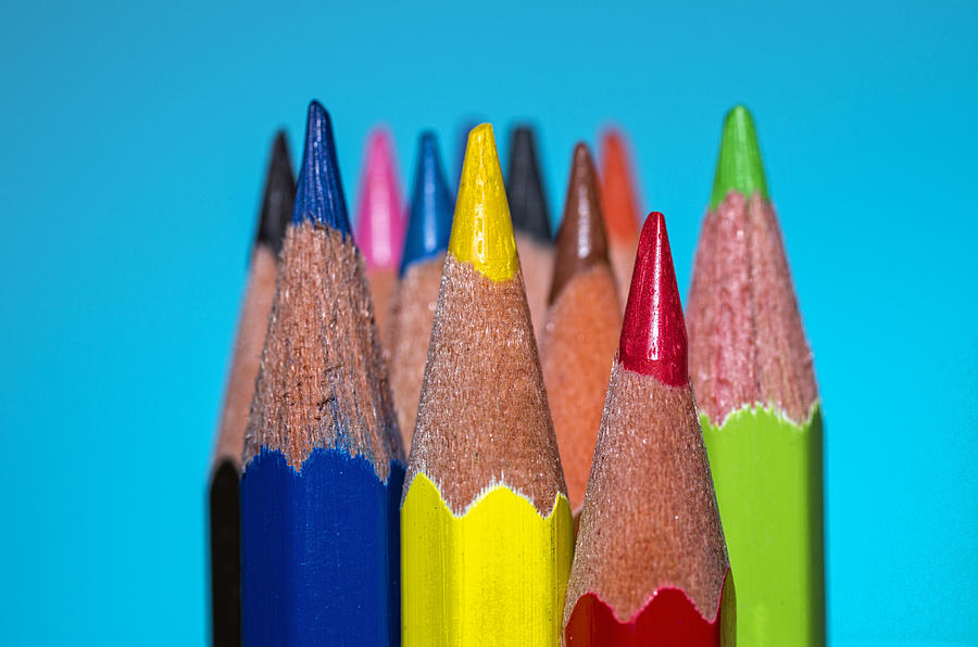 Background Photograph - Colored pencils by Paulo Goncalves