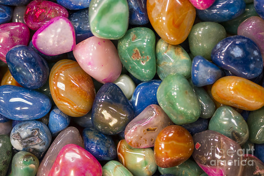 Colored Polished Rocks Photograph by Steven Ralser