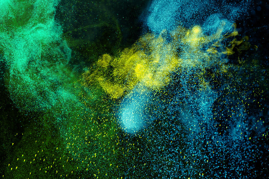 Colored powder motion Photograph by Colormos
