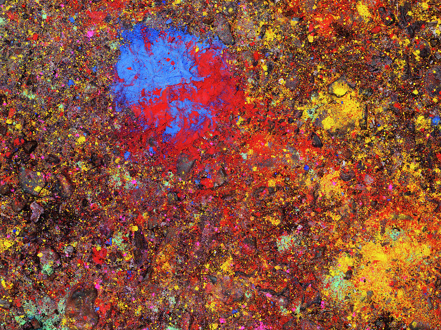Colored Powder On The Ground Photograph by Henrik Sorensen