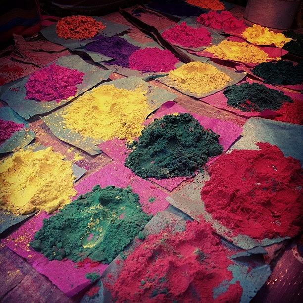 Colored Powders For The Indian Festival Photograph by Brent Dunn