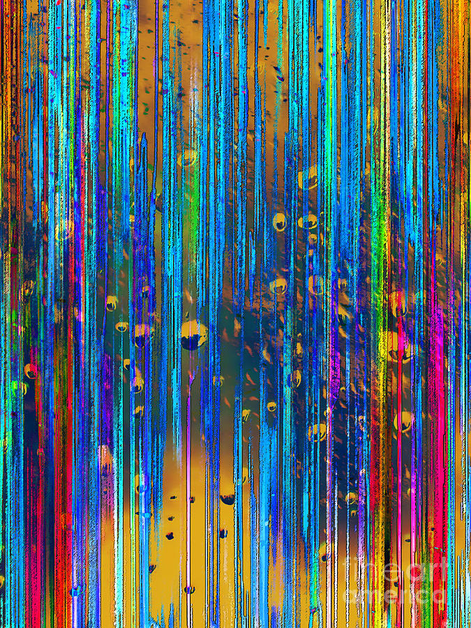 Colored Rain Digital Art by Klara Acel